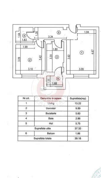Green Park Residence | Apartament 2 camere | 39mp | Decomandat | B12362
